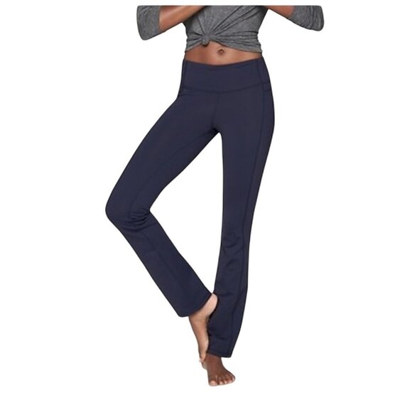Athleta Navy Blue Straight Leg Straight Up Pant Tall - Picture 1 of 7